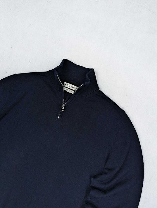 Autograph granatowy sweter 100% wełna merynosa merino XL