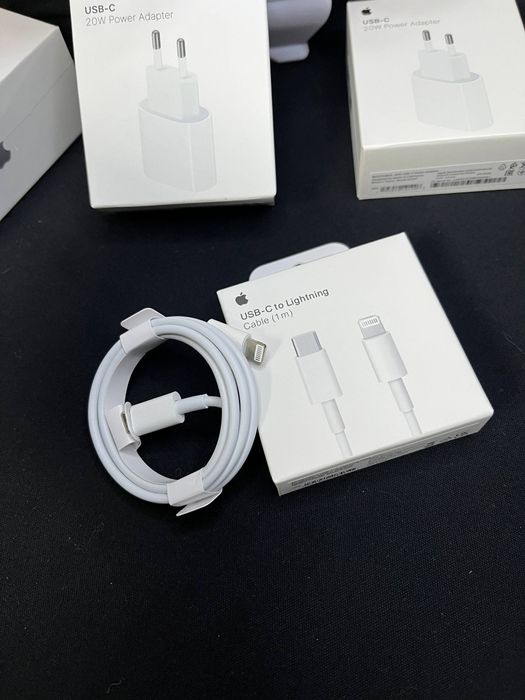 Оригінальна зарядка 20W для iPhone | Швидкий адаптер кабель Lighting