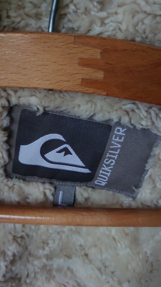 Quiksilver kurtka zimowa męska gruba a'la zamsz kożuch z misiem