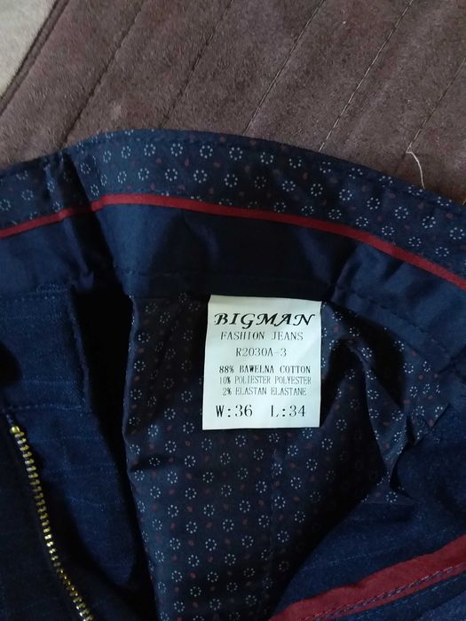Eleganckie spodnie męskie BIGMAN, Nowe,W36, L34