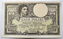 500 złotych (zł) 1919 - stan II++ bardzo ładny