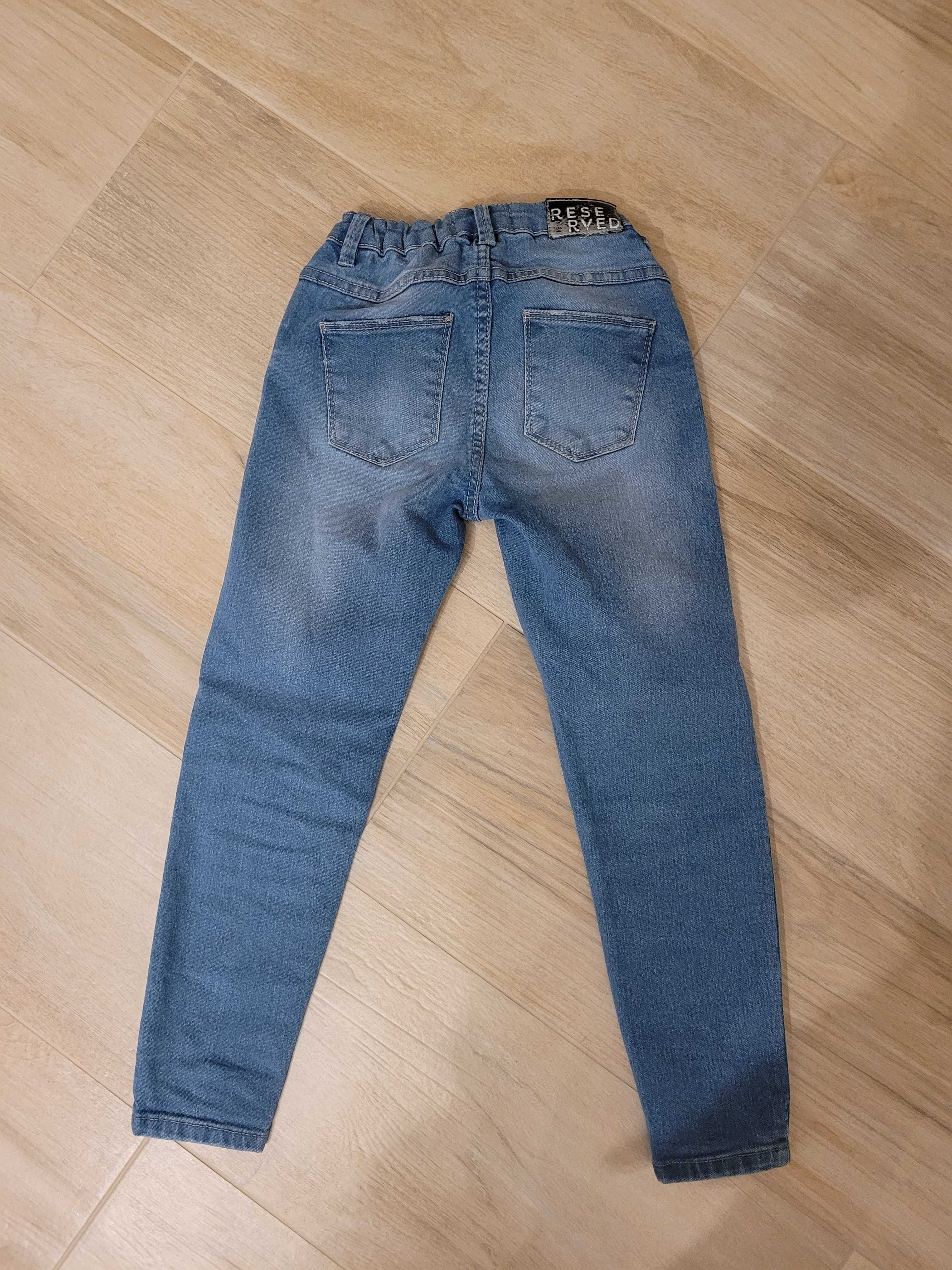 Spodnie jeansy reserved dziewczęce r. 128