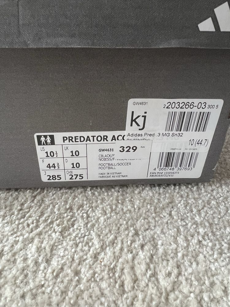 Korki Adidas Predator Accuracy.3 MG r.44 2/3 NOWE z gwarancją