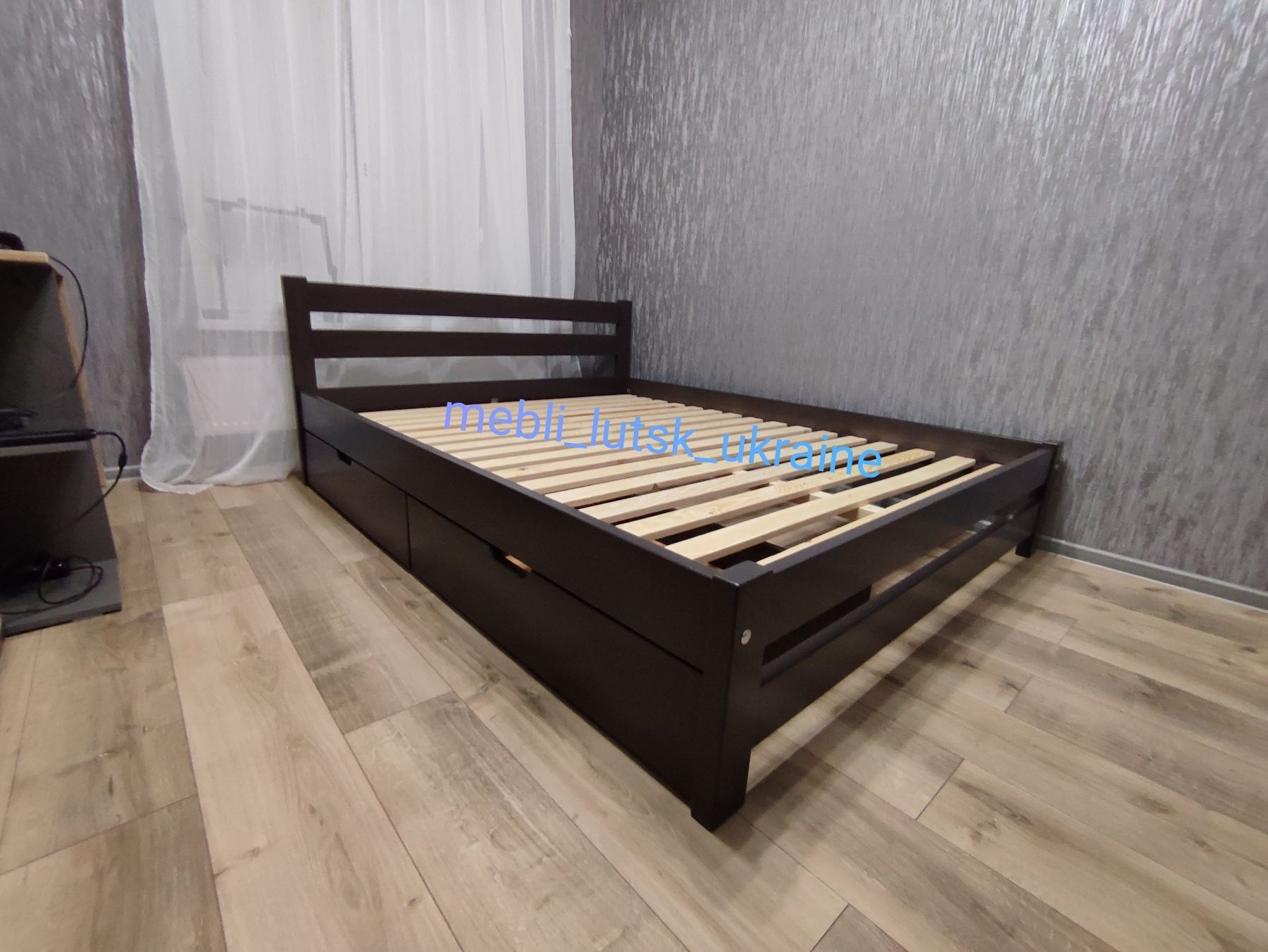 Двуспальная кровать 140/200,160/200 см, двоспальне ліжко з дерева