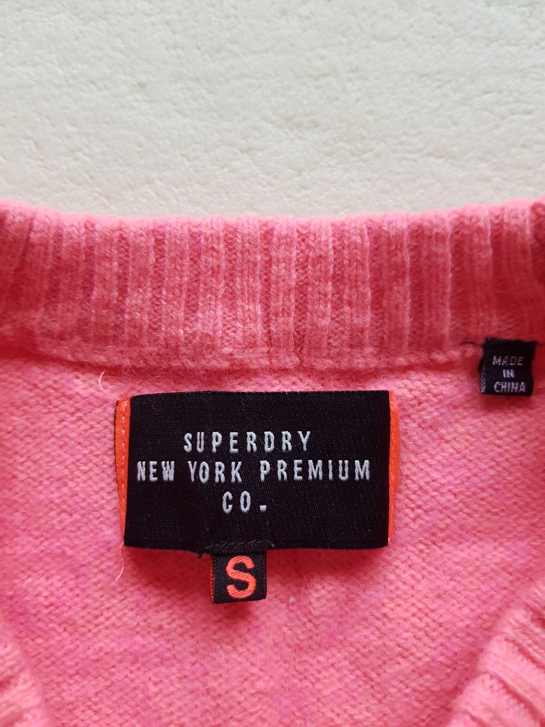 Sweter SuperDry New York Premium damski S 36 wełna+nylon