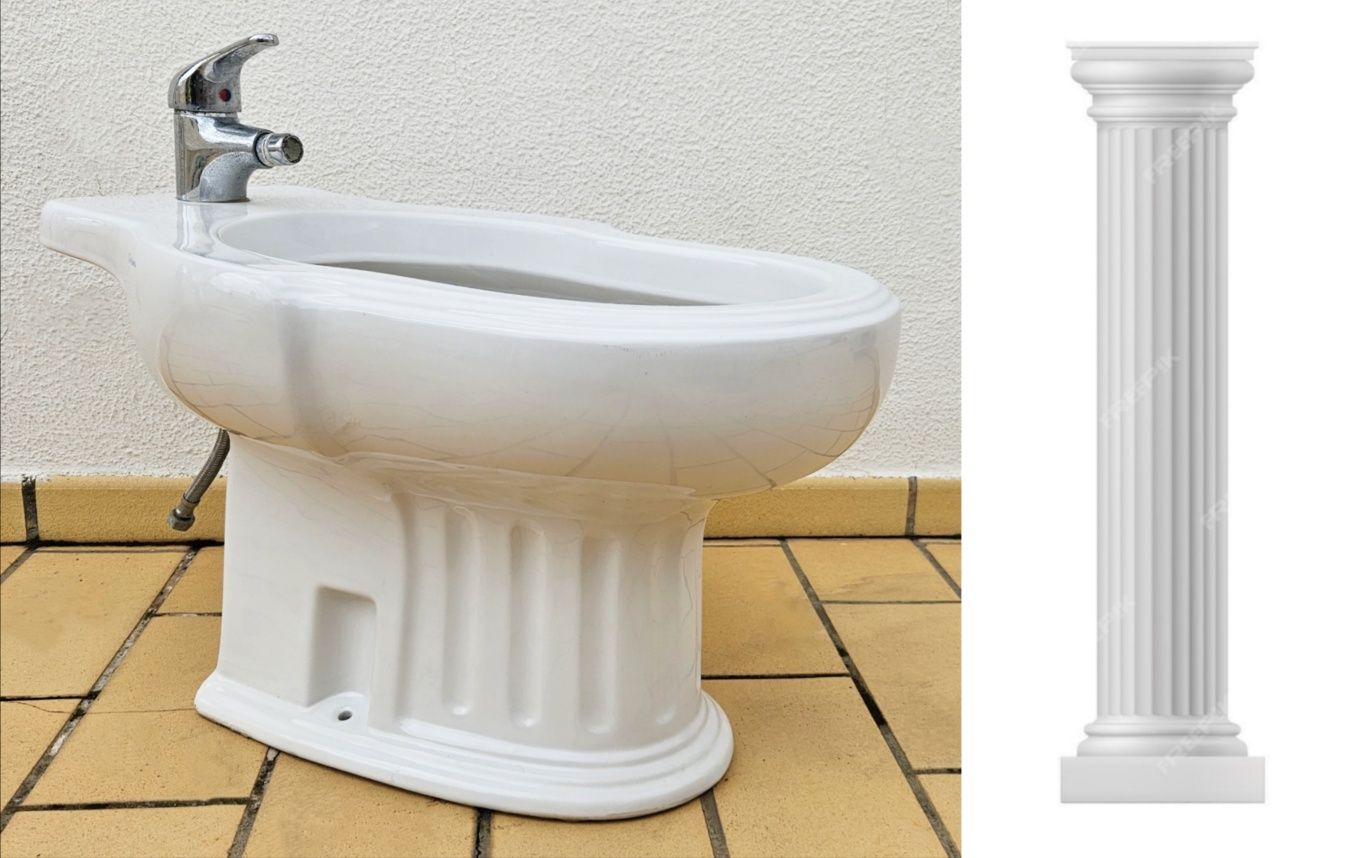 Bidé Sanitana com estilo romano