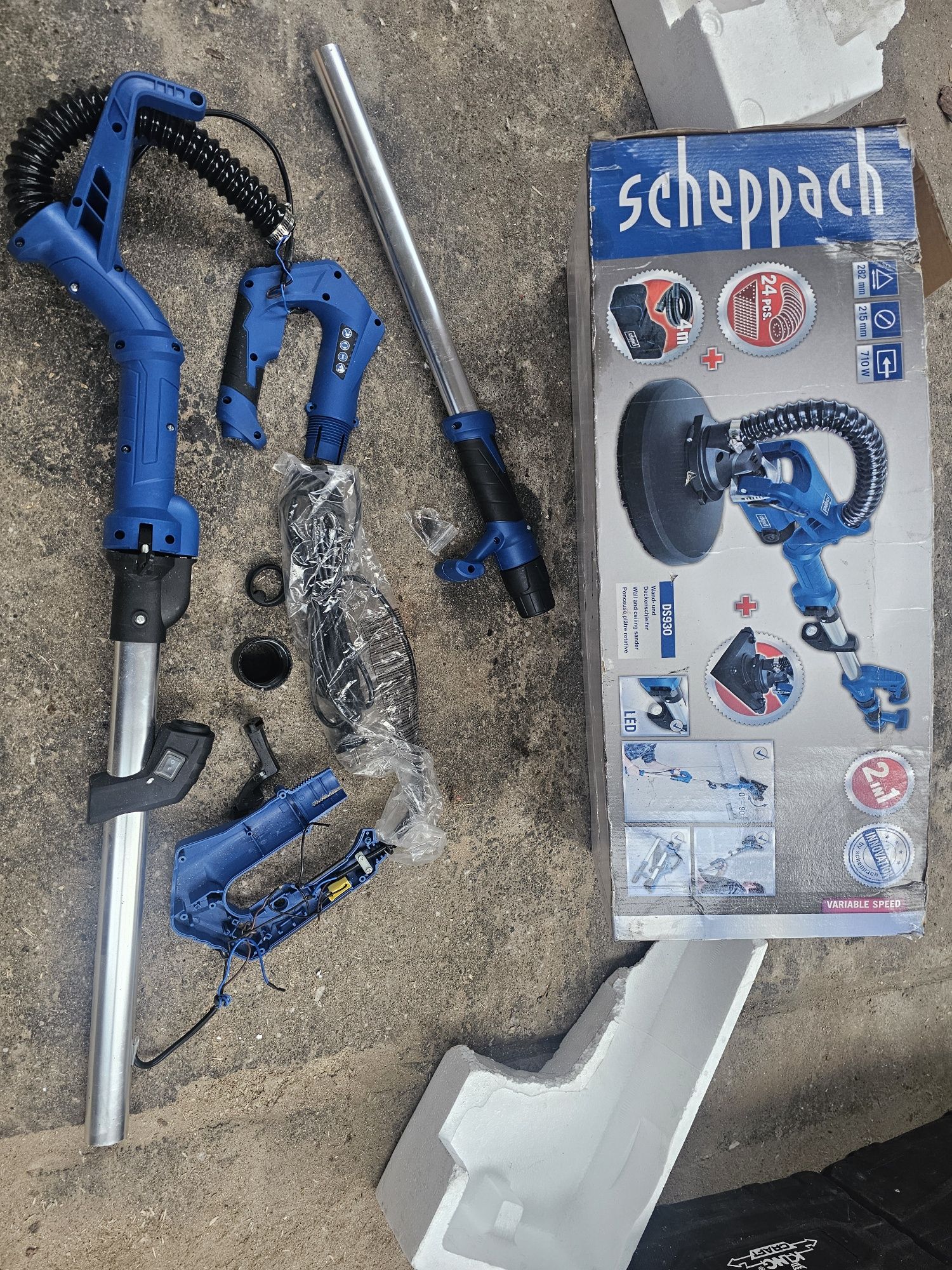 Scheppach DS 930 żyrafa szlifierka do ścian bez silnika