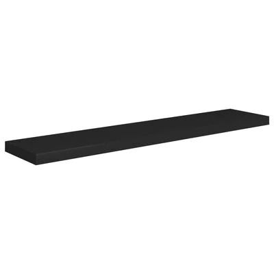 vidaXL Półka ścienna, czarna, 120x23,5x3,8 cm, MDF