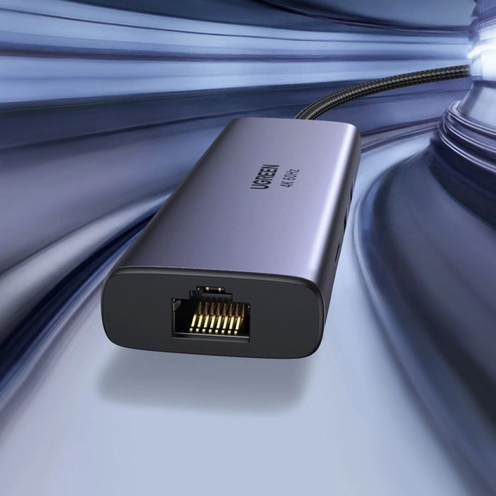HUB 7w1 Ugreen USB-C / 2x USB-A 3.2 HDMI 4K SD TF USB-C PD 100W RJ45