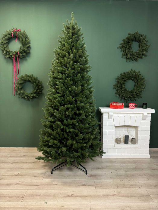 Купити ялинку| Преміум вузька, густа, на металевій підставці| Доставка