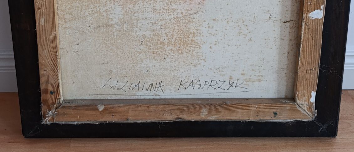 Obraz olejny w drewnianej ramie