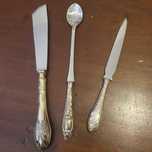 Prata, conjunto de tres peças