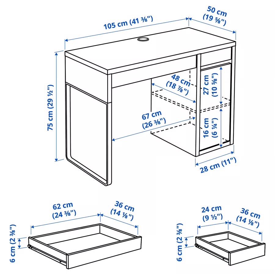 Łóżko piętrowe IKEA TUFFING 90x200 + biurko IKEA MICKE 105x50 GRATIS