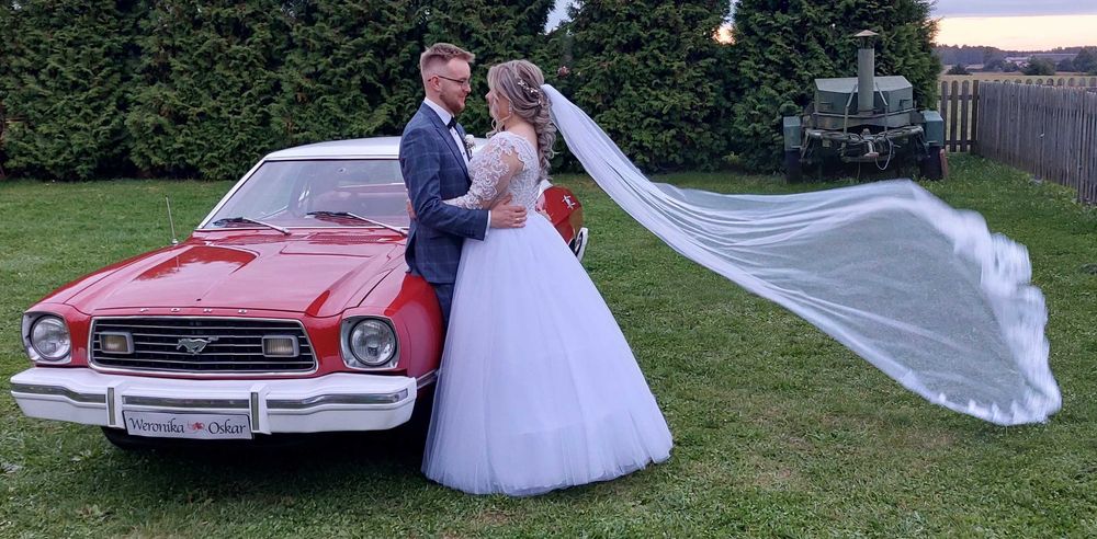 Suknia ślubna - Valentina Biała, cyrkonie