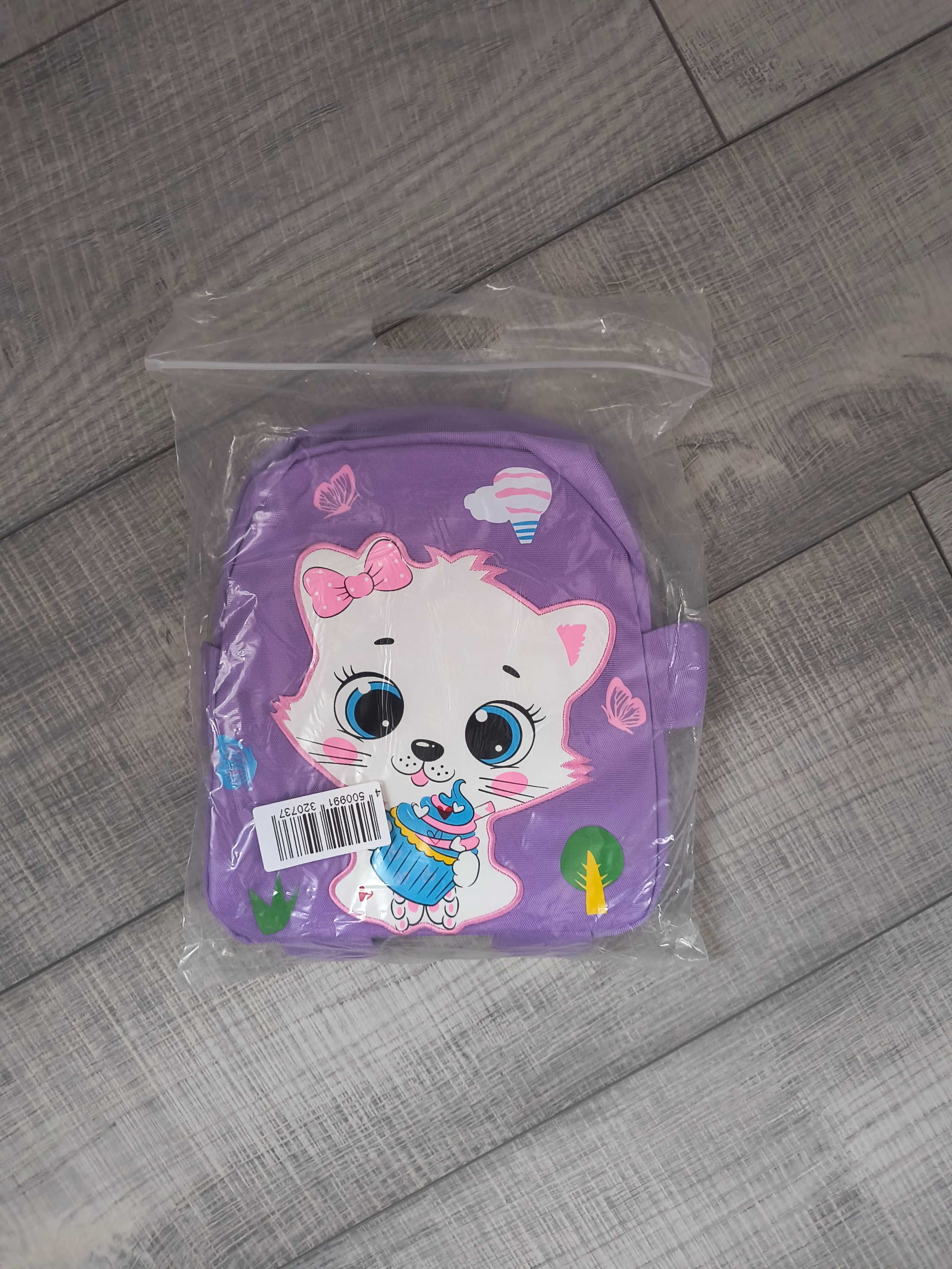 Новий рюкзак для дівчинки котик, дошкільний, у садок