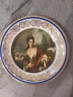 Talerz -malarz dworu Augusta II " Portret Hrabiny Cosel" duży