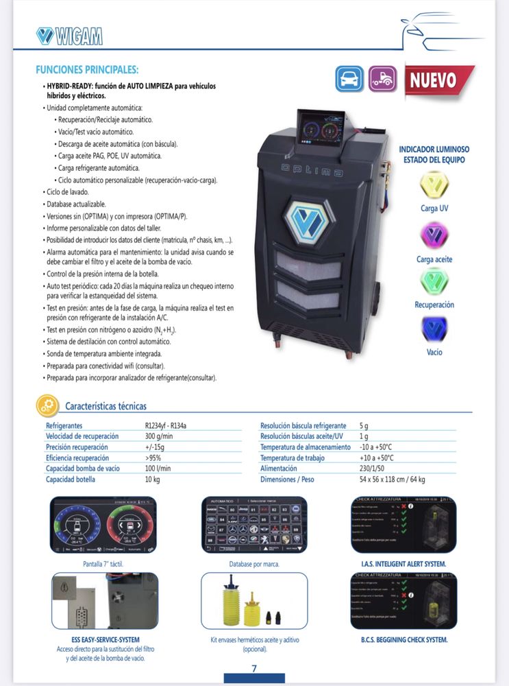Maquina de arcondicionado - Com analizador de refrigerante