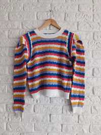 Kolorowy sweterek ażurowy