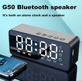 Zegar, budzik, głośnik bluetooth, radio FM, karta micro sd temperatura