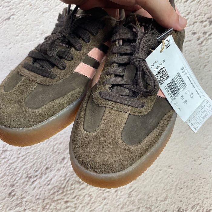 ji2744 оригінал жіночі кеди adidas samba og platform xlg dark brown