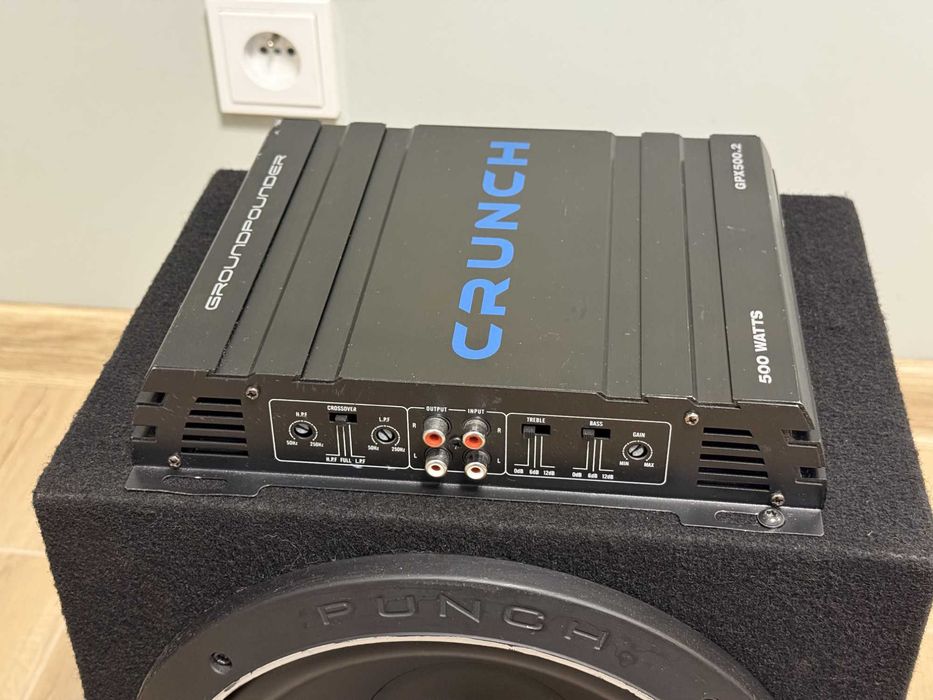 Subwoofer Rockford Fosgate Punch P1 (10") + Crunch GPX500.2 (500W)