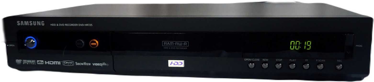Samsung DVD-hr725 nagrywarka HDD DVD w pełni sprawna bez pilota HDMI