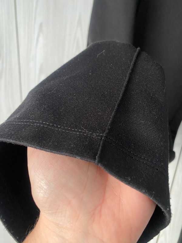 Czarne spodnie nad kostkę z materiału ponte ASOS design curve 46