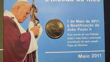à venda:
moeda comemorativa Papa Joao Paulo II em ouro 18k.