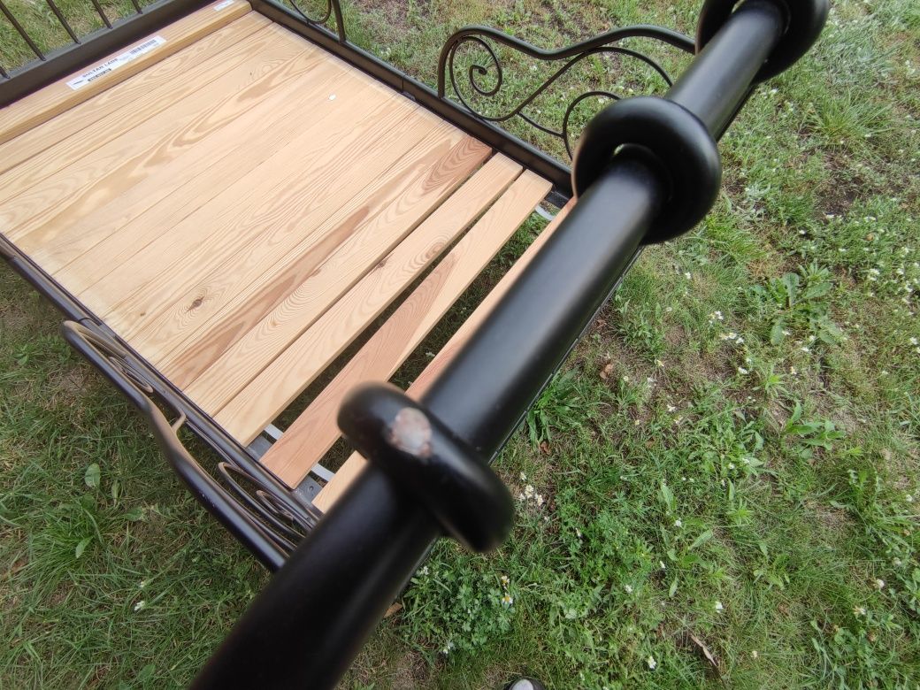 Łóżko Ikea metalowe 80x200 Minnen, rozsuwane