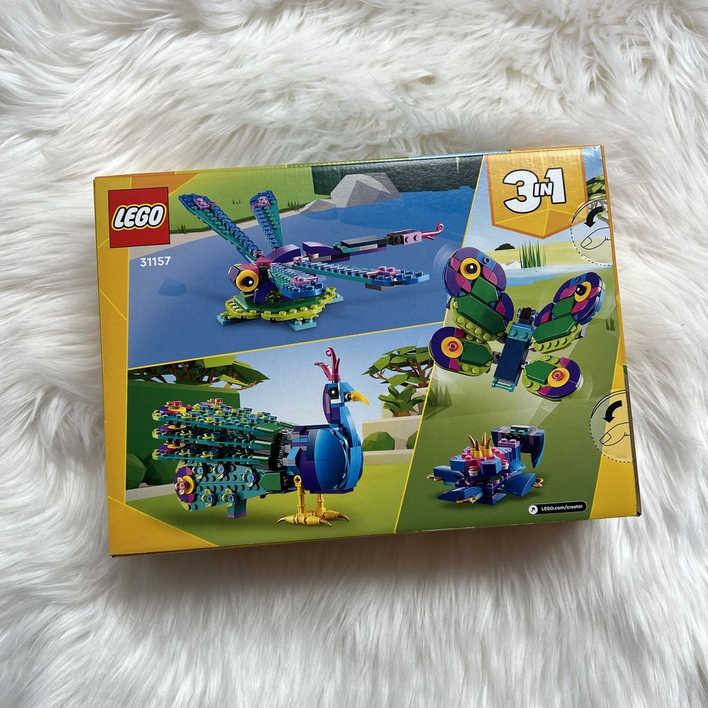 Lego creator 31157 egzotyczny paw hit zestaw 3w1 ważka motyl prezent