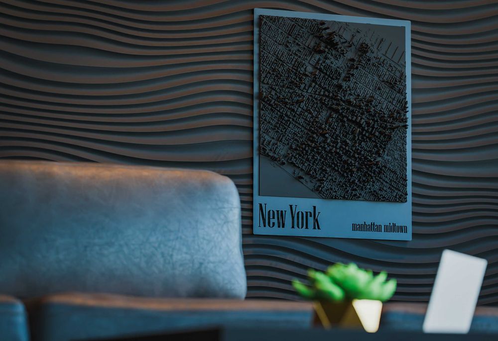 Obraz, makieta, New York, Manhattan Midtown, Nowy Jork, Rzeźba