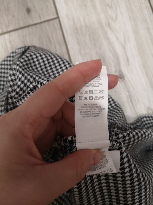 Primark spódniczka w pepitkę z wiązaniem