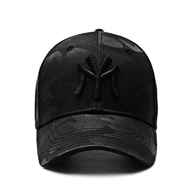 Męska czarna czapka z daszkiem haft Totem wojskowy kamuflaż czapka typ