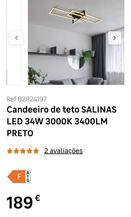Candeeiro Salinas Led 3700 Lum