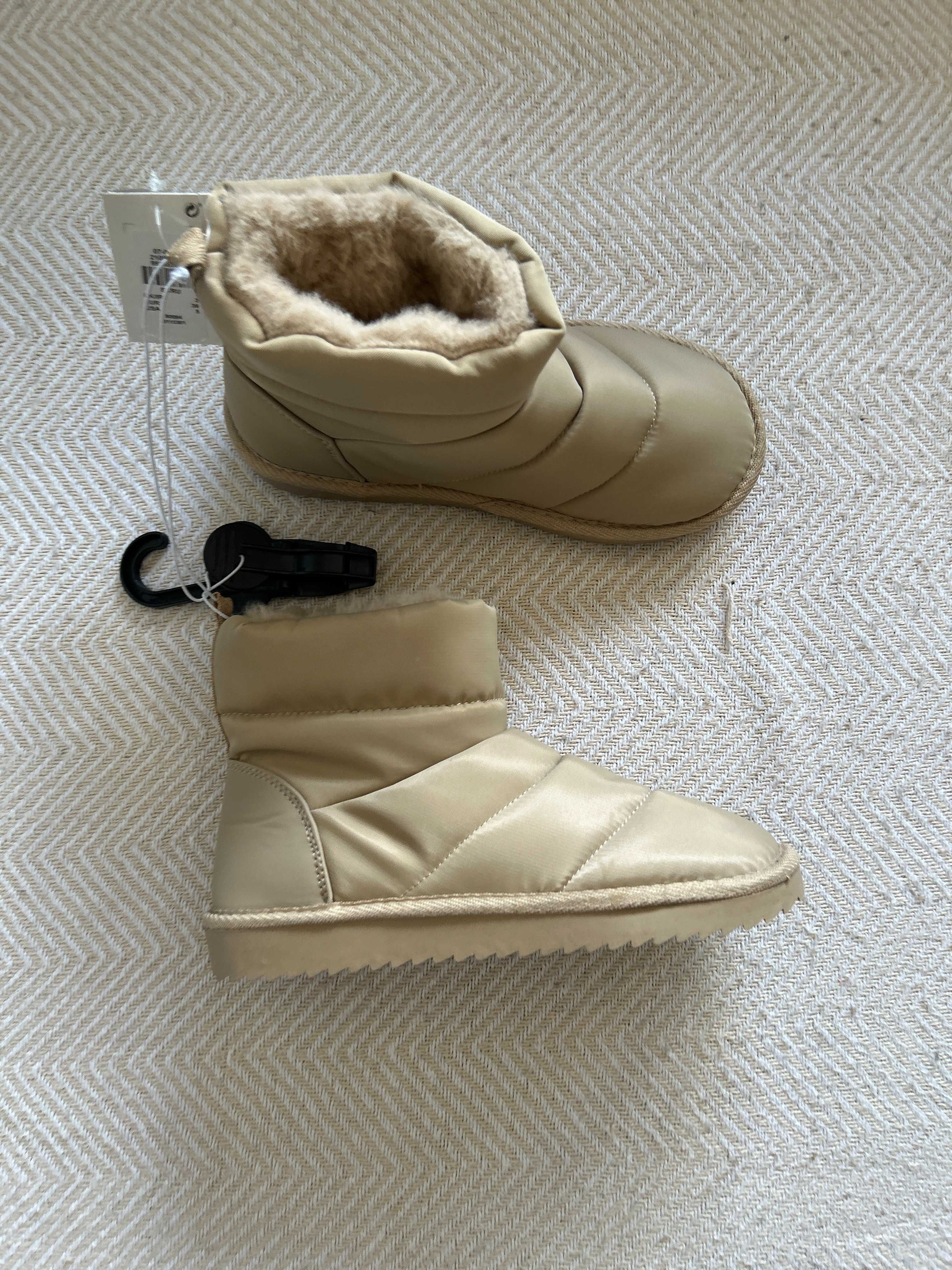 NOWE buty zimowe śniegowce Primark 36 beżowe