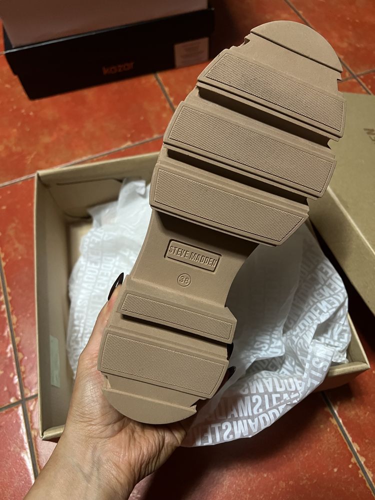 Steve Madden Maryann Camel nowe skórzane sztyblety 38