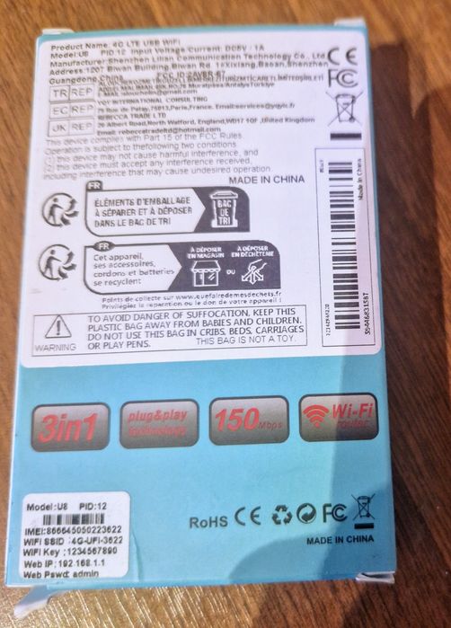 Modem, wi fi, hot spot do internetu 4G usb