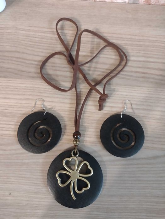 Zestaw biżuterii naszyjnik + kolczyki w stylu boho