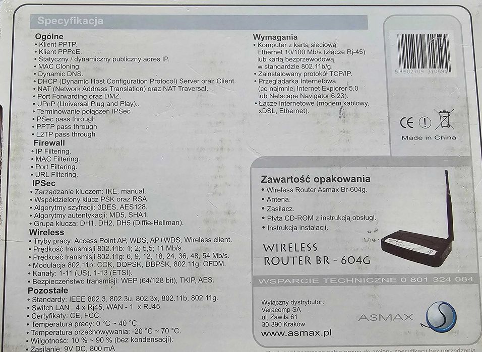 2 x Router ASMAX BR-604 G_ + dwa zasilacze