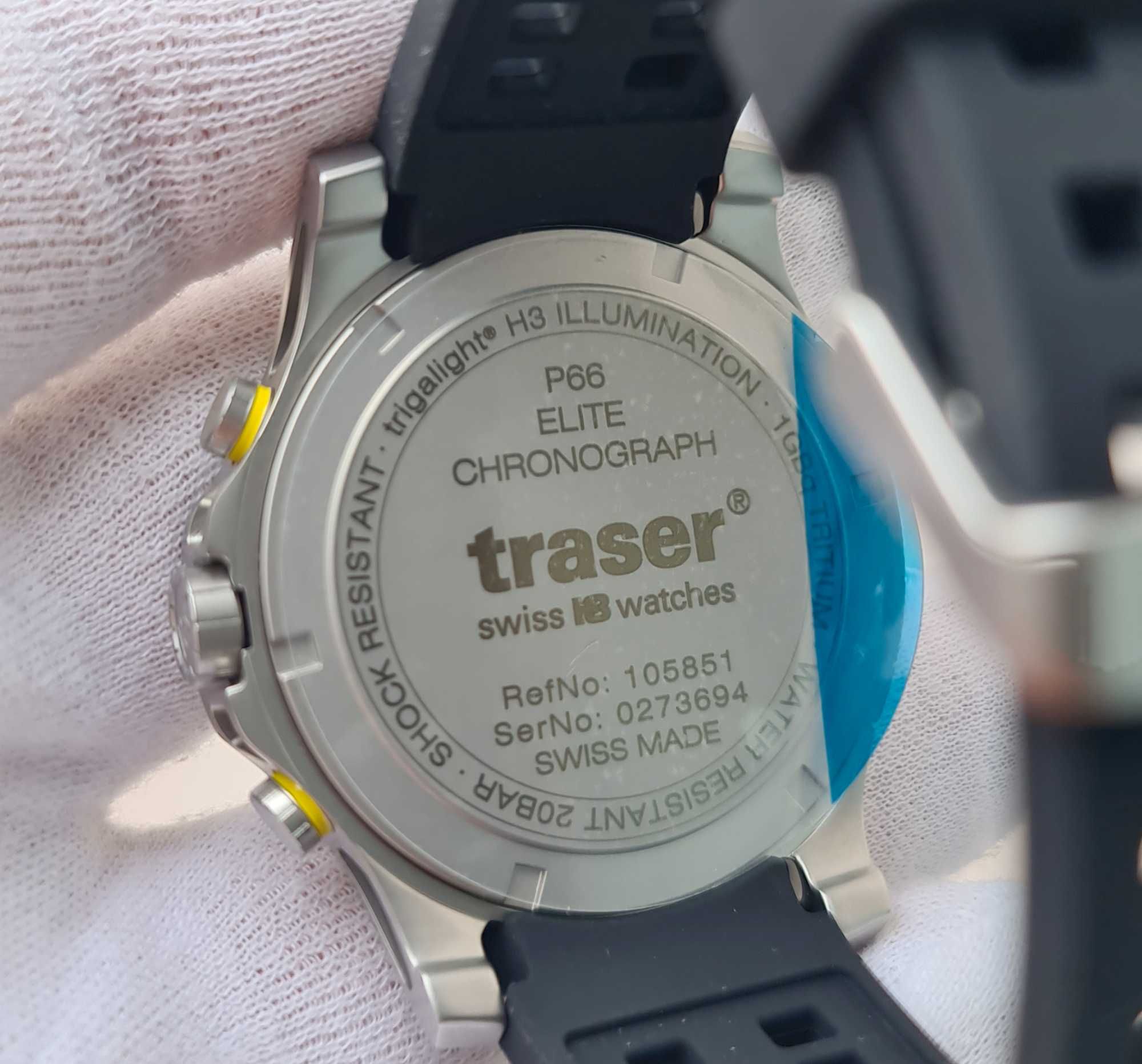 Чоловічий годинник Traser Chronograph Tritium Swiss Sapphire 200m нови