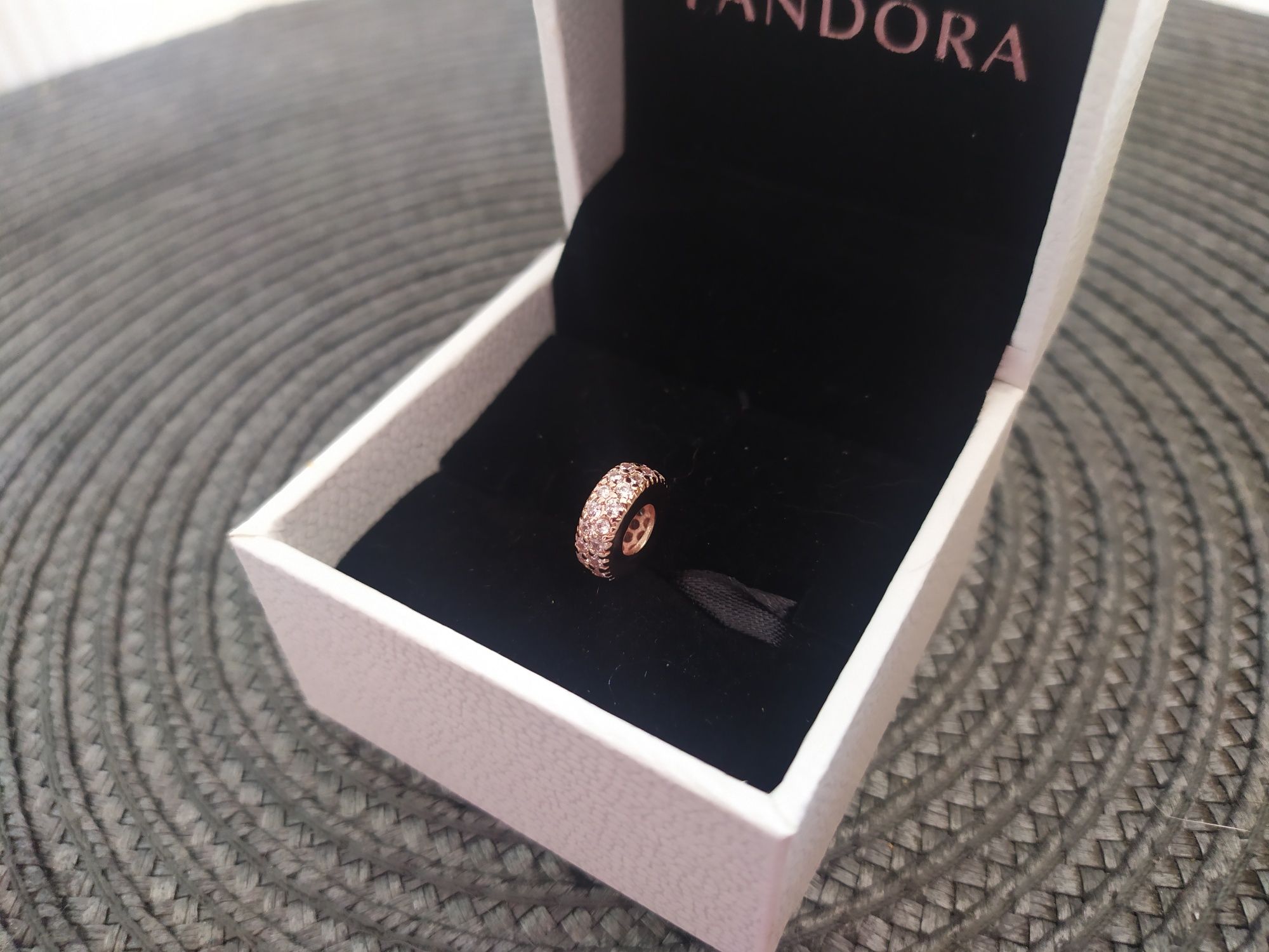 Charms zawieszka do Pandora NOWY koralik różowe złoto, S925