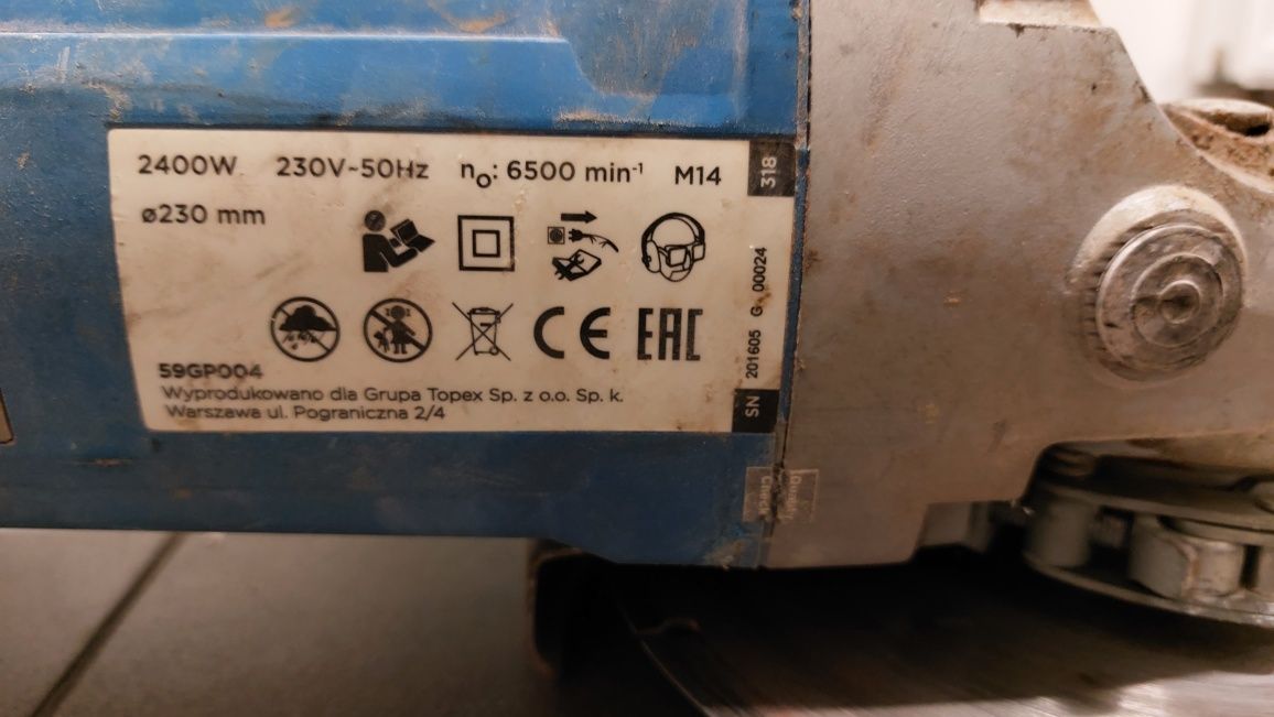 Szlifierka kątowa 230mm Graphite Pro 59GP004 2,4 kW