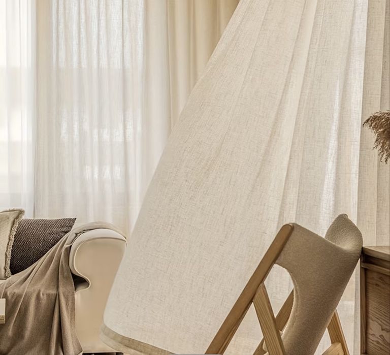Фіранки штори кремові 2 шт 132*260