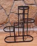 Kwietnik Metalowy Stojący na Kwiaty Loft Industrialny Czarny 79cm