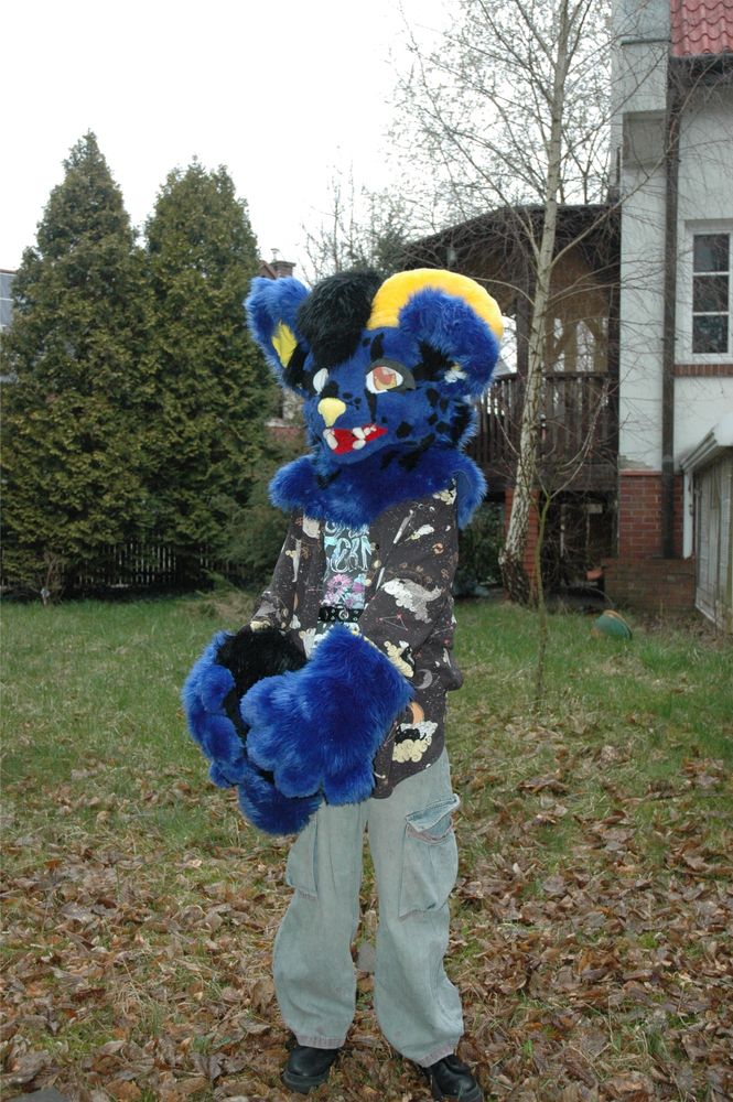 Fursuit gepard niebieski