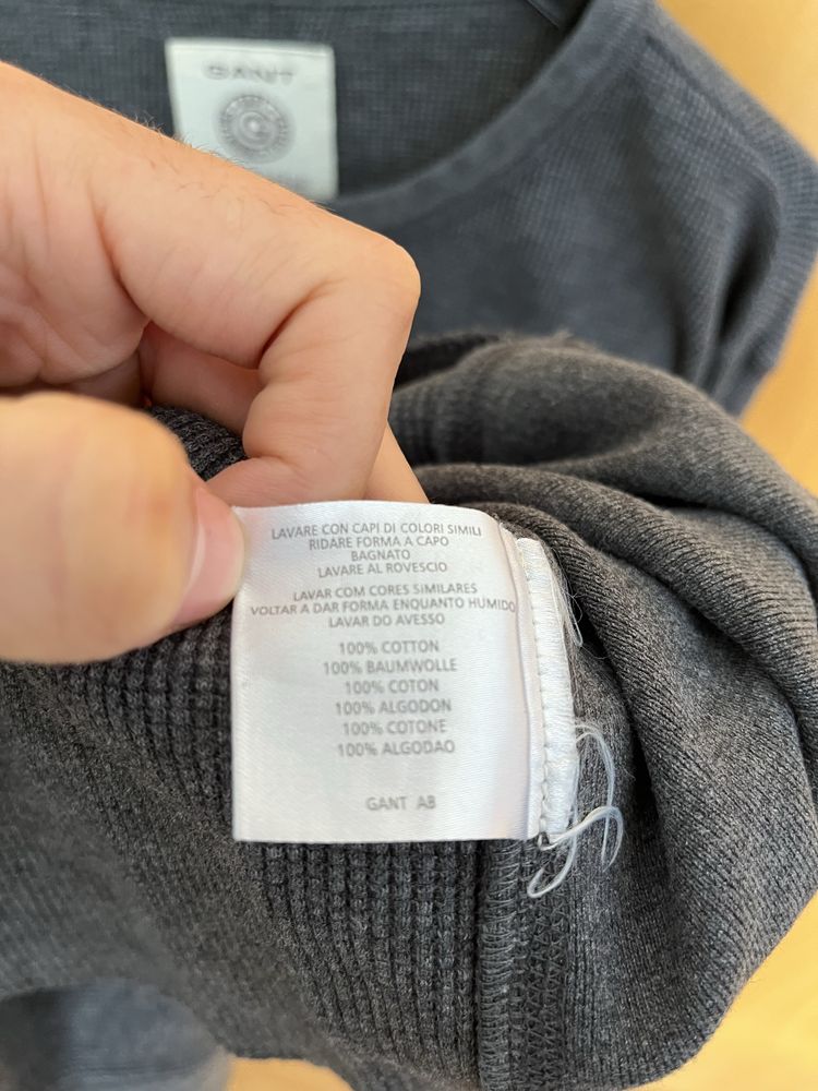 Camisola malha cinzenta Gant
