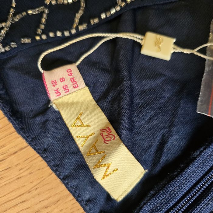 Sukienka Maya l 40 perły długi rękaw asos wieczorowa koktajlowa
