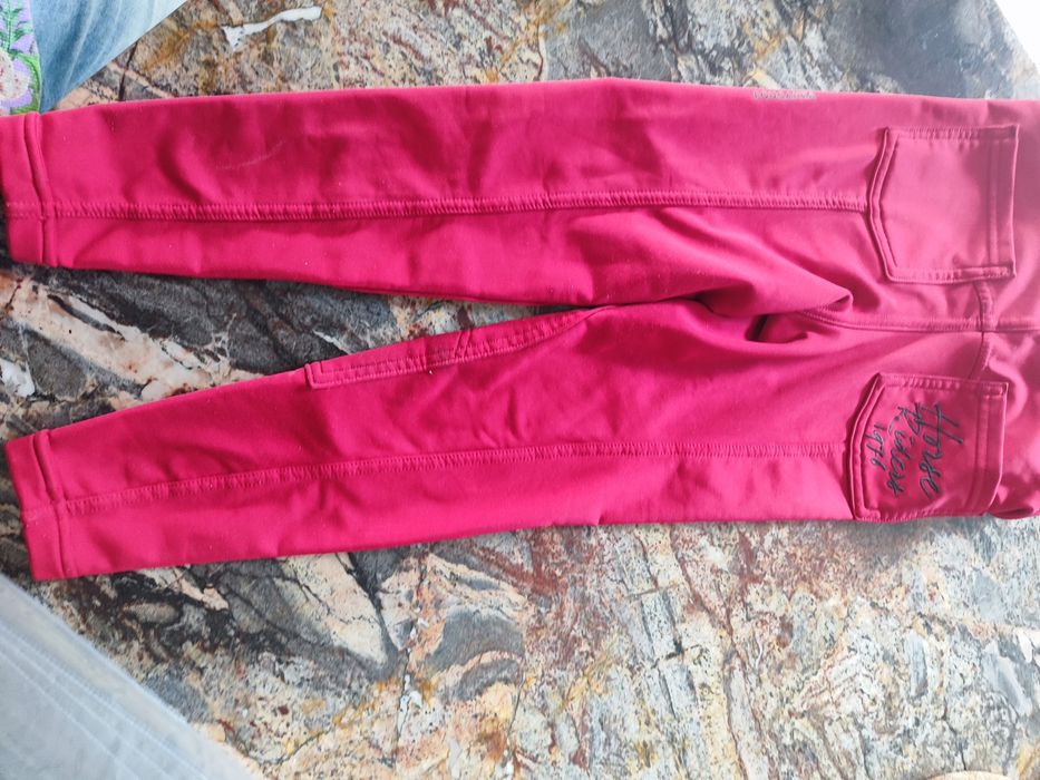 Piękne malinowe bryczesy dla dziewczynek Fouganza stan bdb
