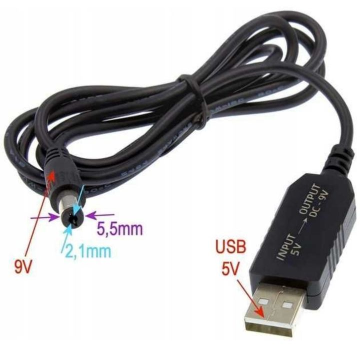 Usb dc 12v 1A,кабель живлення роутера,dc-usb 12v,dc,кабель для роутера