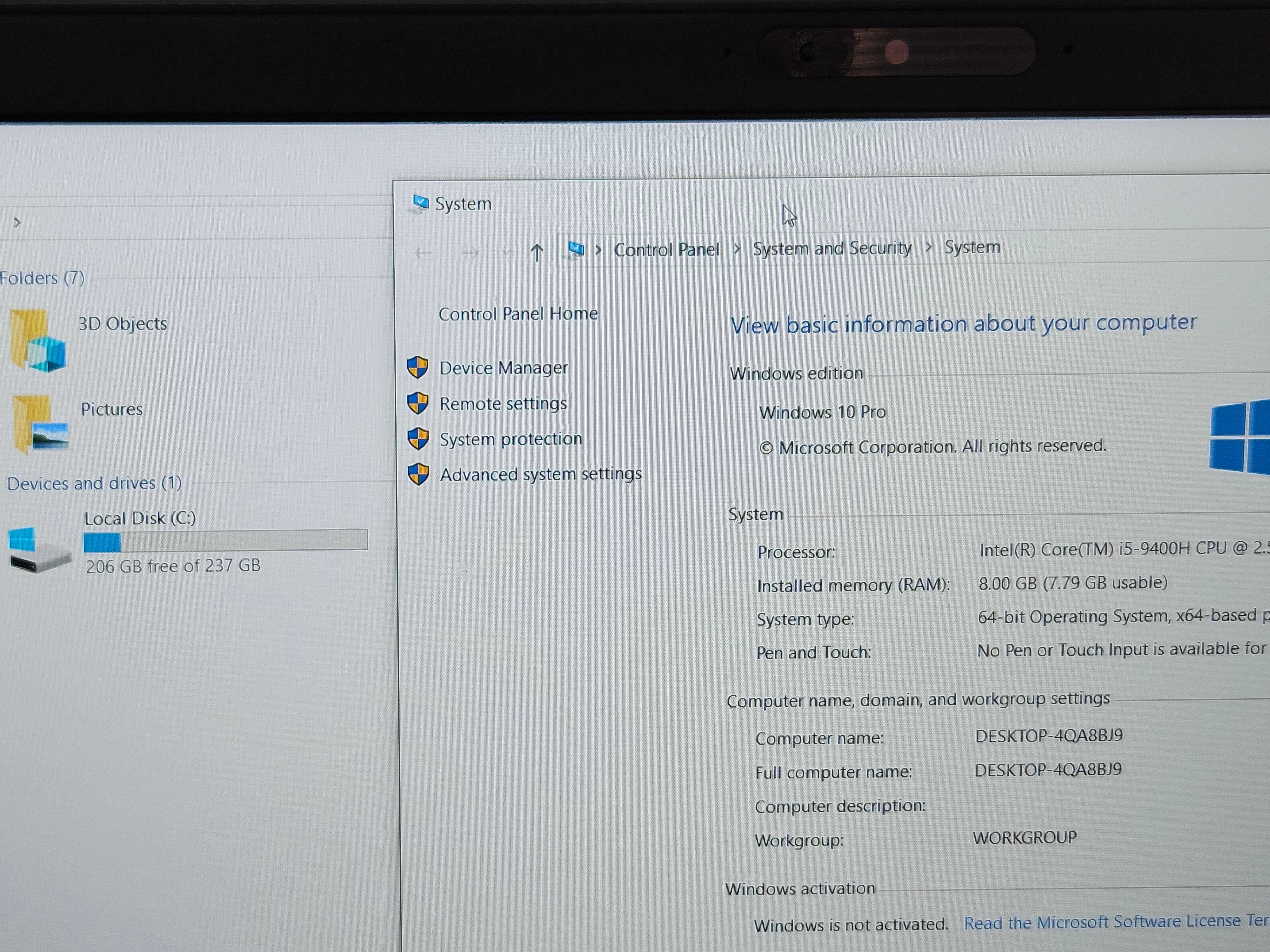 Dell Latitude 5501 Core i5-9400H Full HD IPS 8/256